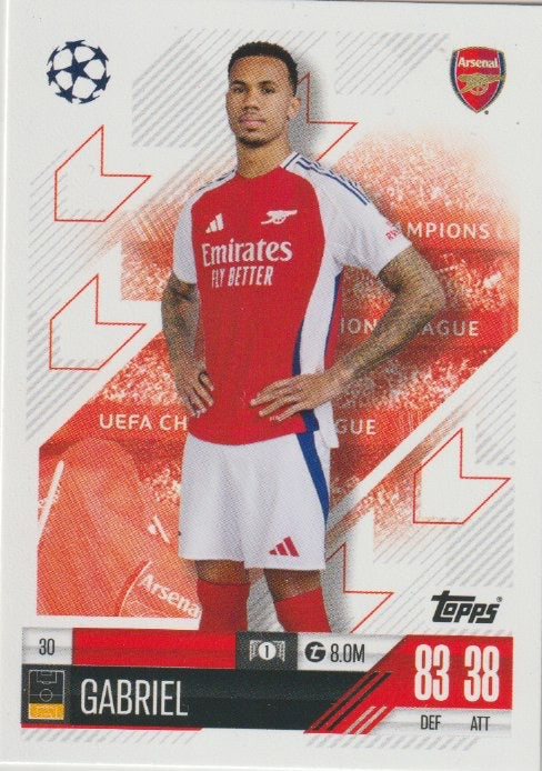 Soccer 2024-25 Match Attax UEFA Champions League - No 30 - Gabriel