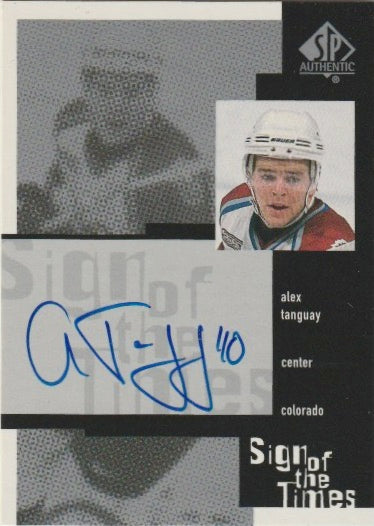 NHL 1999-00 SP Authentic Sign of the Times - No AT - Alex Tanguay