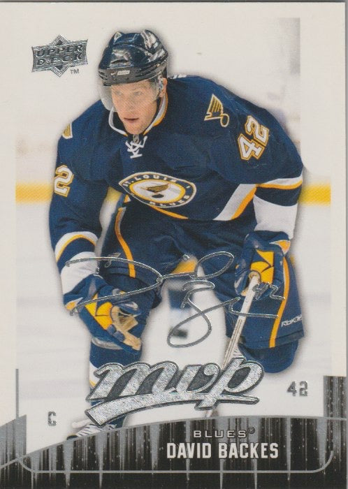 NHL 2009-10 Upper Deck MVP - No. 41 - David Backes