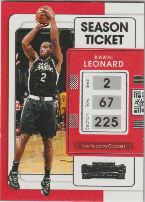 NBA 2021-22 Panini Contenders - No 22 - Kawhi Leonard