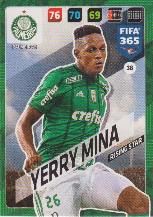 Fussball 2018 Panini FIFA 365 Adrenalyn XL - No 38 - Yerry Mina