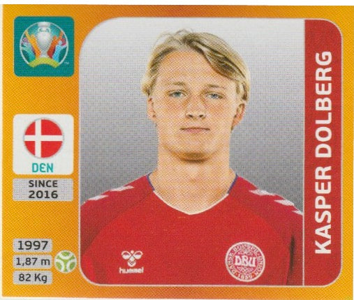 Fussball 2020 Panini EURO Tournament Edition Sticker - No 172 - Kasper Dolberg