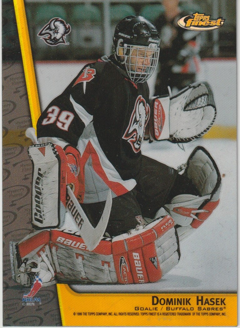 NHL 1998-99 Finest Double Sided Mystery Finest Refractors - No M6 - Dominik Hasek / Eric Lindros