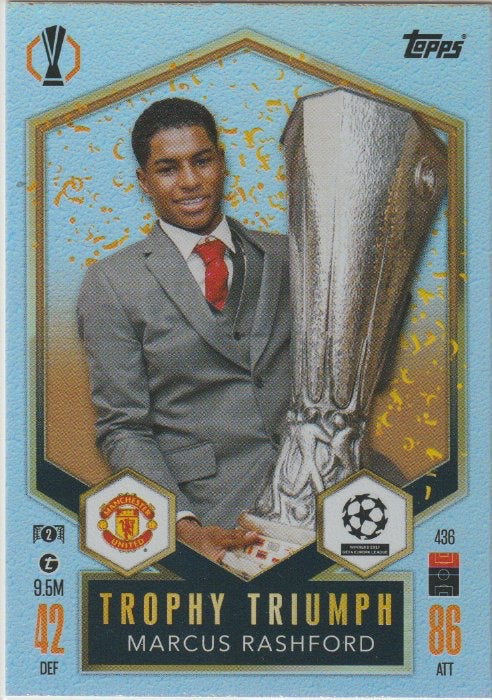 Soccer 2024-25 Match Attax UEFA Champions League - No 436 - Marcus Rashford