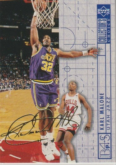 NBA 1994-95 Collector's Choice International German Gold Signature - No 397 - Karl Malone