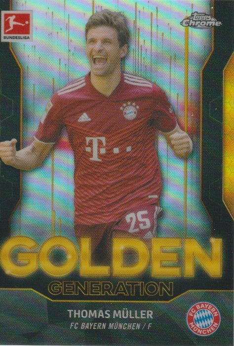 Soccer 2021-22 Topps Chrome Bundesliga Golden Generation - No GG-TM - Thomas Müller