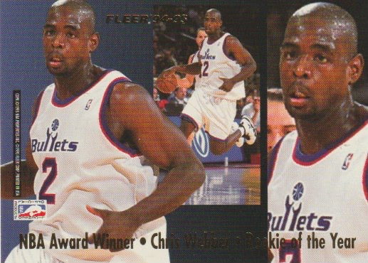 NBA 1994/95 Fleer Award Winners - No 4 - Chris Webber