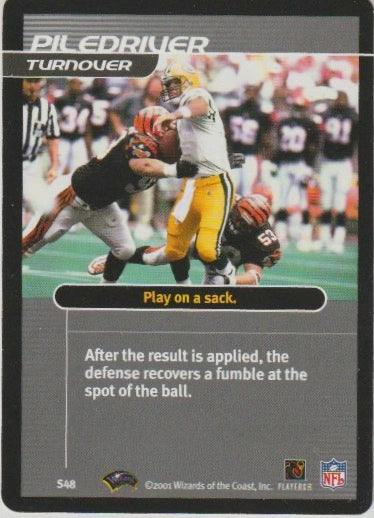 NFL 2001 Showdown 1st Edition Strategy - No S48 - Brett Favre