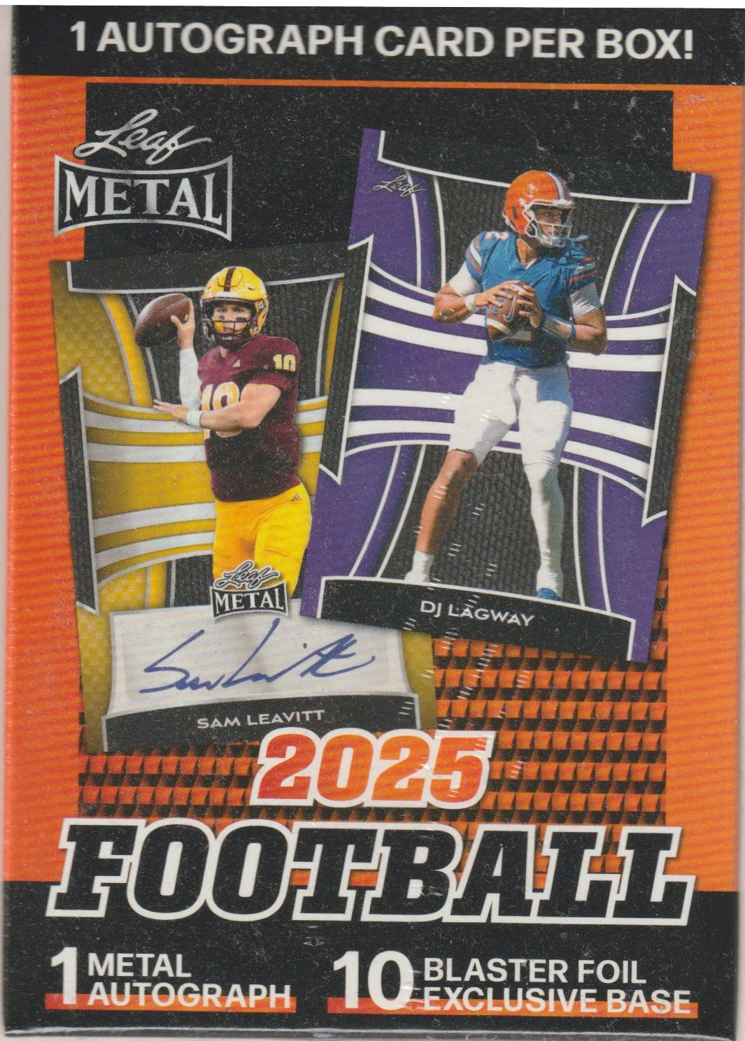 NFL 2025 Leaf Metal Football Blaster Box
