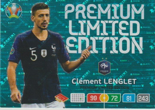 Soccer 2020-21 Panini UEFA Euro 2020 Adrenalyn XL Premium Limited Edition - No NN0 - Clément Lenglet