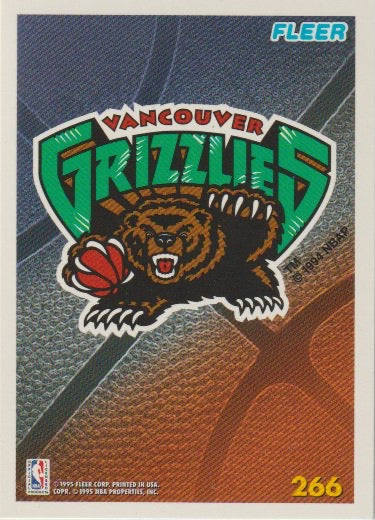 NBA 1994-95 Fleer European - No 266 - Team Logo Vancouver Grizzlies