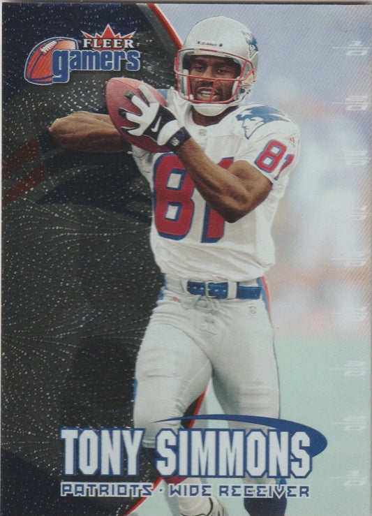 NFL 2000 Fleer Gamers - No 34 - Tony Simmons