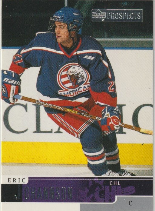 NHL 1999-00 UD Prospects - No 37 - Eric Johannson