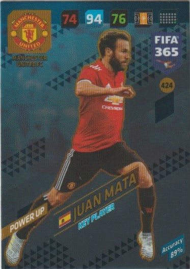 Fussball 2018 Panini FIFA 365 Adrenalyn XL - No 424 - Juan Mata