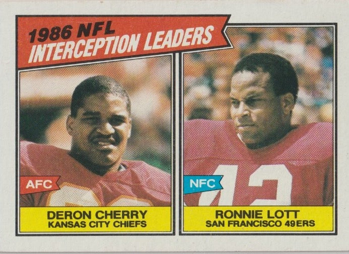 NFL 1987 Topps - No 231 - Interception Leaders - Ronnie Lott/Deron Cherry