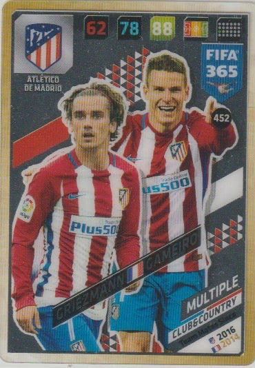 Fussball 2018 Panini FIFA 365 Adrenalyn XL - No 452 - Griezmann / Gameiro