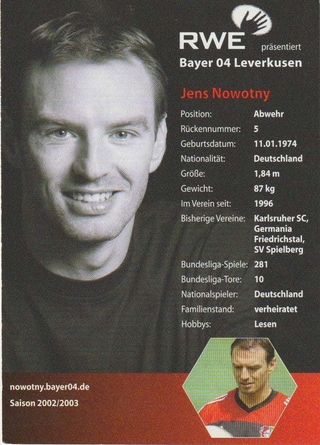 Soccer - Autograph - Jens Nowotny