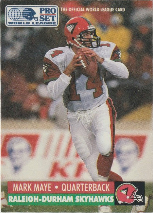 NFL 1991 ProSet WLAF Inserts - No 26 - Mark Maye