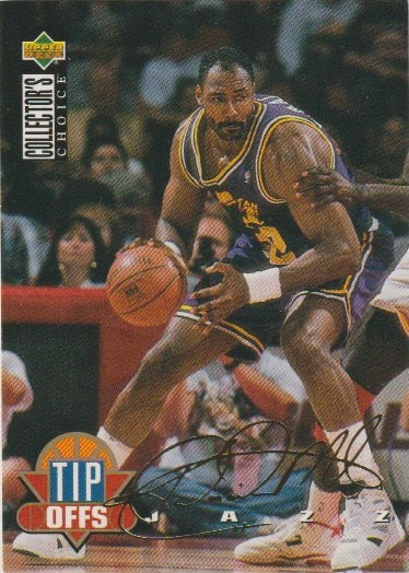 NBA 1994-95 Collector's Choice International German Gold Signature - No 191 - Karl Malone