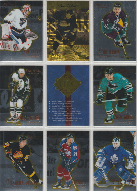 NHL 1995-96 Select Certified Promos - No 1 - 9 kompletter Satz