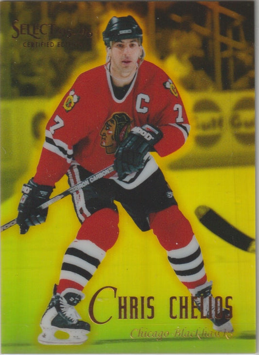 NHL 1995 / 96 Select Certified Mirror Gold - No 2 - Chris Chelios