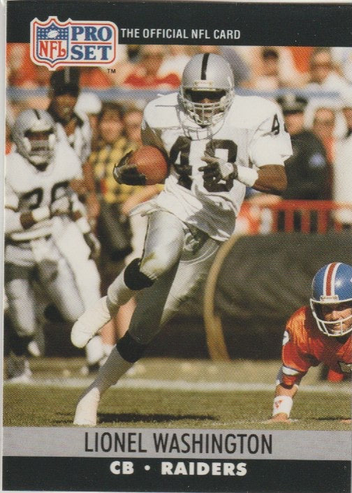 NFL 1990 ProSet - No 549 - Lionel Washington