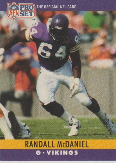 NFL 1990 ProSet - No 191 - Randall McDaniel