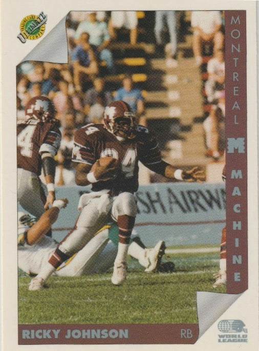 NFL 1992 Ultimate WLAF - No 81 - Ricky Johnson