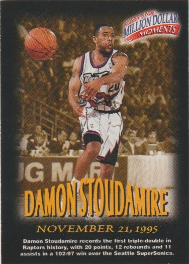 NBA 1997-98 Fleer Million Dollar Moments - No 37 - Damon Stoudamire