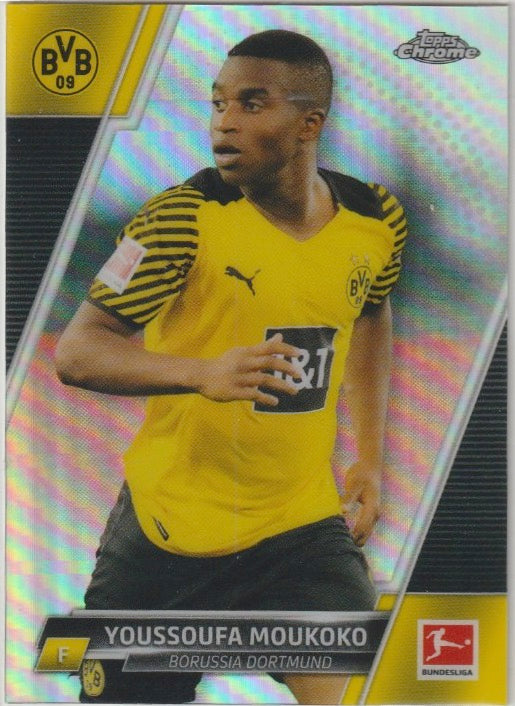 Soccer 2021-22 Topps Chrome Bundesliga Refractors - No. 28 - Youssoufa Moukoko