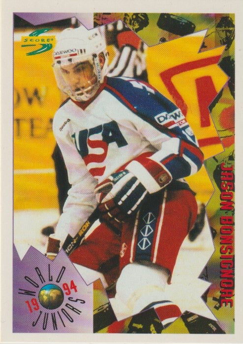 NHL 1994 / 95 Score - No 209 - Jason Bonsignore