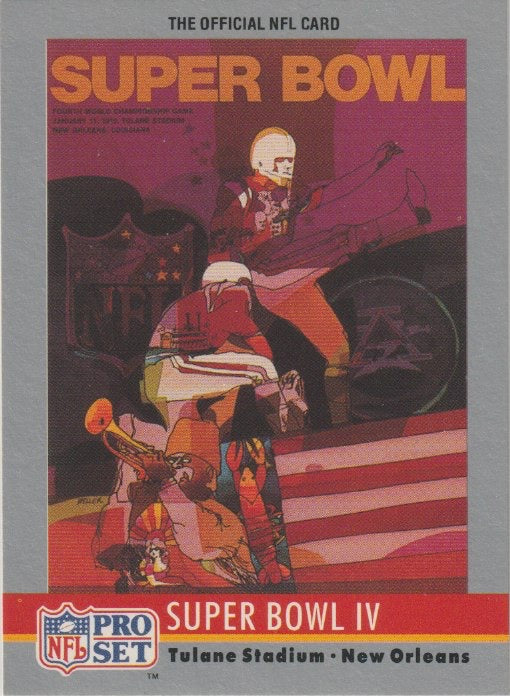 NFL 1990 ProSet Theme Art - No 4 - Super Bowl IV