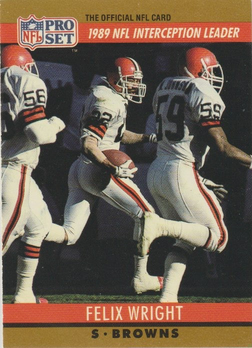 NFL 1990 ProSet - No 17 - Felix Wright