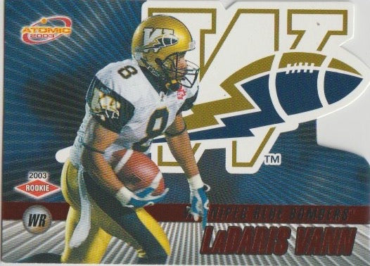 NFL 2003 Atomic CFL Red - No 100 - LaDaris Vann