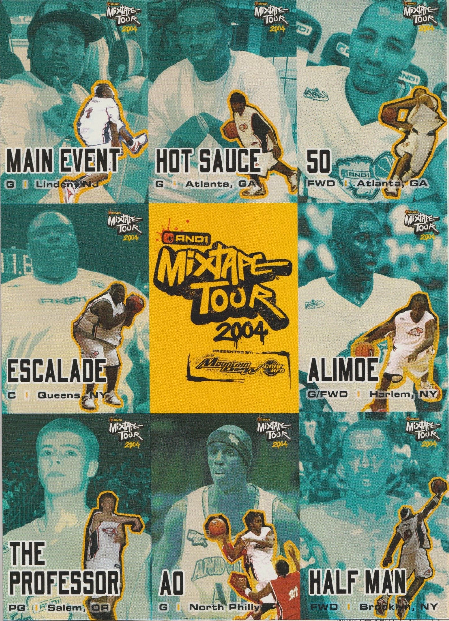 NBA 2004 AND1 Mixtape Tour 2004 - Full Sheet und NBA Beckett 9/2004