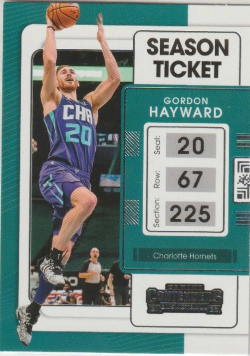 NBA 2021-22 Panini Contenders - No 16 - Gordon Hayward