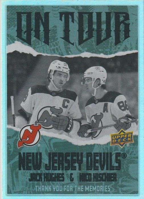 NHL 2024-25 Upper Deck On Tour Black Parallel - No OT-29 - Jack Hughes / Nico Hischier