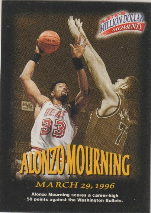 NBA 1997-98 Fleer Million Dollar Moments - No 18 - Alonzo Mourning