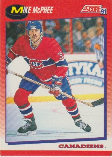 NHL 1991-92 Score Canadian bilingual - No 147 - Mike McPhee