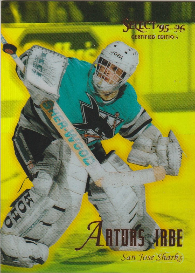 NHL 1995 / 96 Select Certified Mirror Gold - No 91 - Arturs Irbe