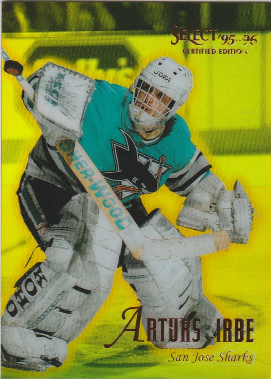 NHL 1995 / 96 Select Certified Mirror Gold - No 91 - Arturs Irbe