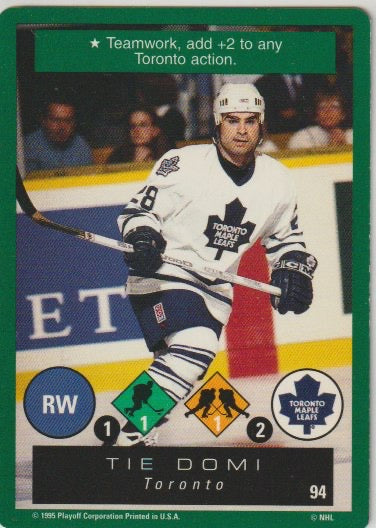 NHL 1995 / 96 Playoff One on One - No 94 - Tie Domi