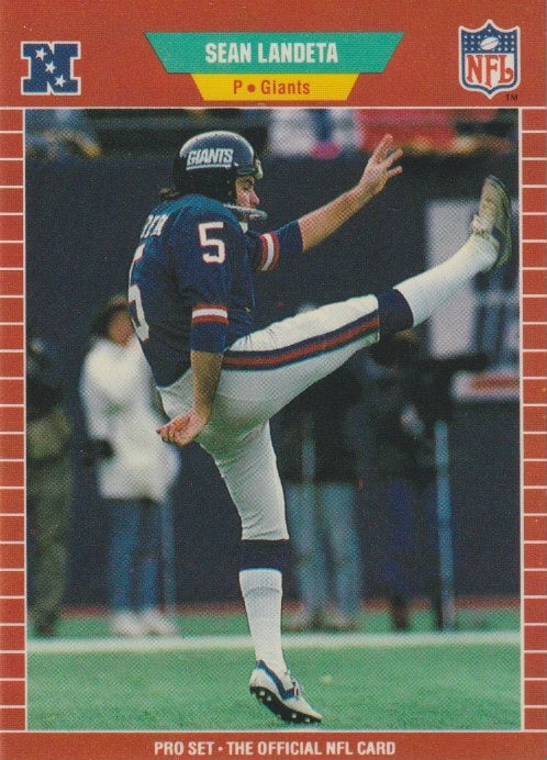 NFL 1989 ProSet - No 286 - Sean Landeta