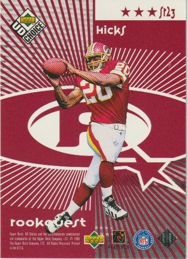 NFL 1998 UD Choice Starquest/Rookquest Red - No SR23 - Akili Smith / Skip Hicks