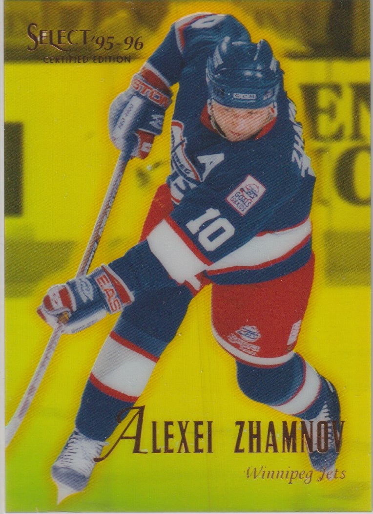 NHL 1995 / 96 Select Certified Mirror Gold - No 6 - Alexei Zhamnov