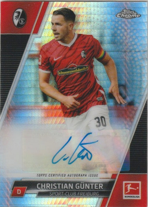 Fussball 2021-22 Topps Chrome Bundesliga Autographs Prism - No BCA-CG - Christian Günter