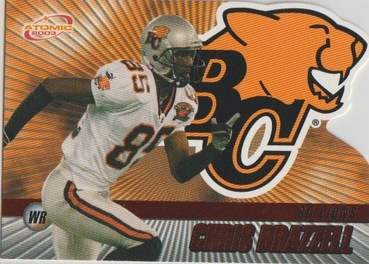 NFL 2003 Atomic CFL Red - No 2 - Chris Brazzell