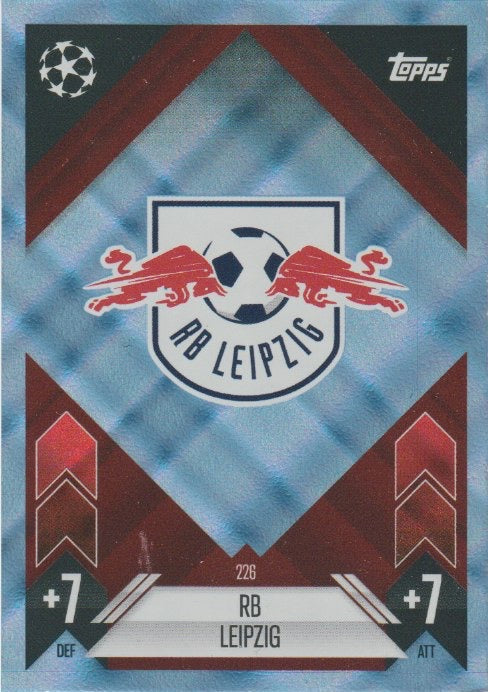 Fussball 2024-25 Match Attax UEFA Champions League Parallel Blau - No 226 - Logo RB Leipzig