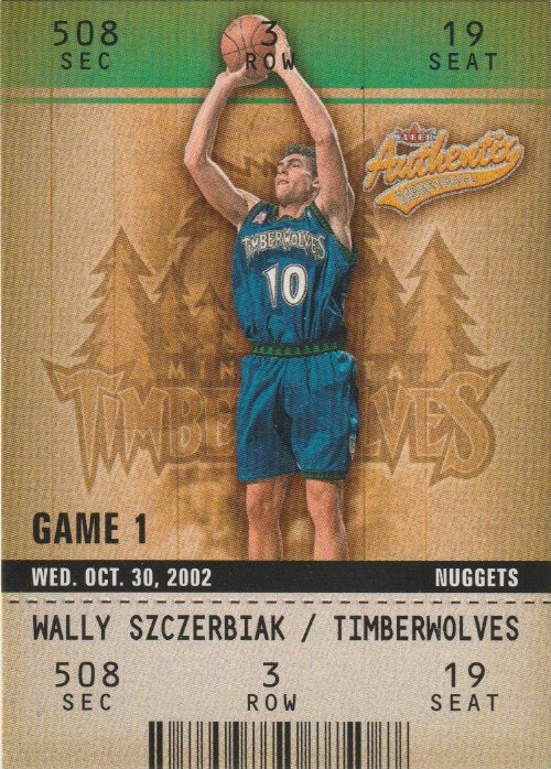 NBA 2002 / 03 Fleer Authentix - No 45 - Wally Szczerbiak