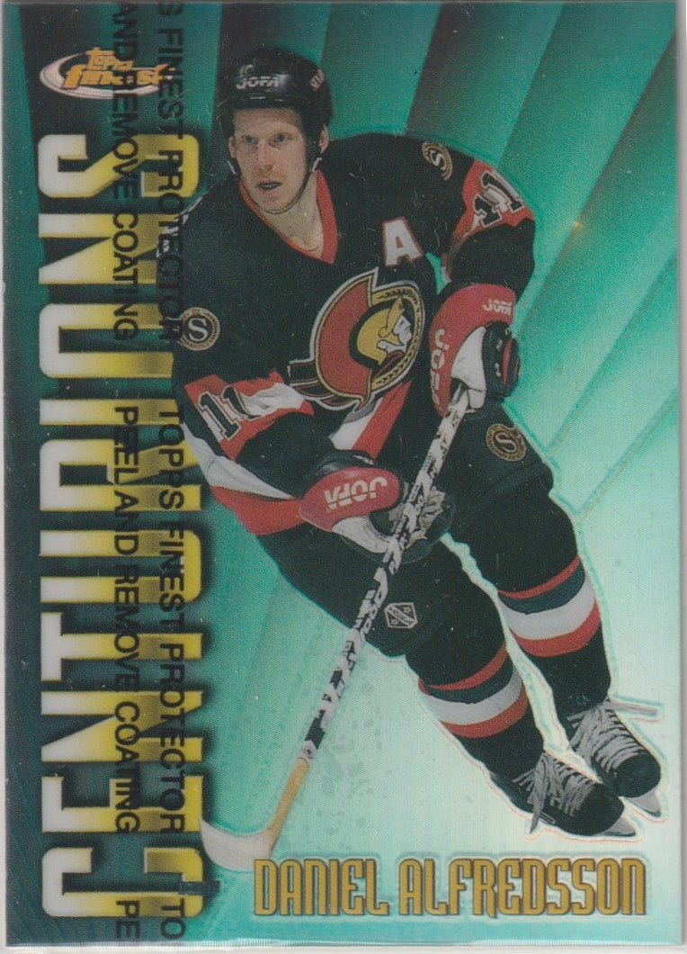 NHL 1998-99 Finest Centurions Refractors - No C19 - Daniel Alfredsson
